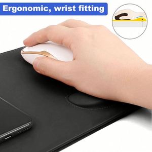 <b>Large</b> Size 15W Fast Wireless Charger Desk <b>Mat</b> Led Mouse Pad for Android Phone With Uv Printed Logo - Product Image 4