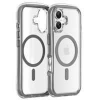 Coque antichoc transparente en TPU souple bleue avec airbag pour iPhone 17