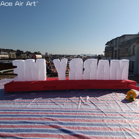 Lettres gonflables personnalisées en forme de cœur pour la promotion de l'attraction touristique et de la ville