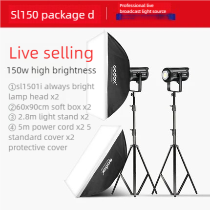 Godox SL150WII Photography Studio Godox Softbox Lighting Kit Arm for Video & YouTube Continuous Lighting Use