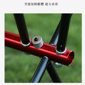 เก้าอี้พับกลางแจ้งอลูมิเนียมอัลลอยด์น้ำหนักเบาเก้าอี้พักผ่อนชายหาดแคมป์ปิ้งพร้อมที่วางแขน 45x37x104 ซม. - Product Image 2