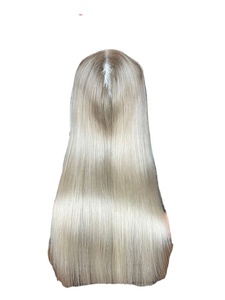 Mini Peluca de alta calidad, Topper de cabello humano ruso para mujer, cabello humano, Color Rubio, parte media, nudo Blanqueador - Product Image 5