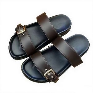 Nouvelles sandales inspirées des créateurs 2026, sandales de luxe marron à plateforme rembourrée pour hommes, pantoufles décontractées confortables - Product Image 3