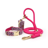 Articles pour animaux de compagnie vendeur chaud collier 2025 impression personnalisée colliers de chien mode collier et laisse pour chien ensemble de luxe toutou caca porte-sac