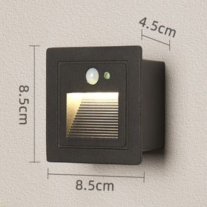 Jpungsun IP65防水1W 3w嵌入式发光二极管阶梯灯家庭楼梯走廊照明室外室内发光二极管楼梯灯 - Product Image 4