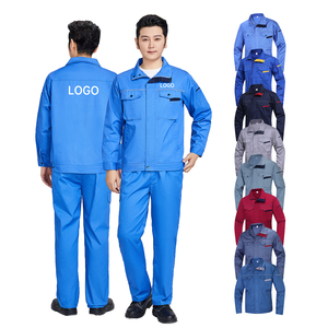 Ropa protectora de trabajo de manga larga de verano personalizada, traje de camuflaje de <span class=keywords><strong>soldador</strong></span> de poliéster y algodón, uniforme resistente a la ropa de trabajo - Product Image 1