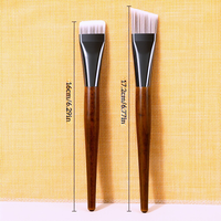 Pinceau de Maquillage Professionnel Ultra-Fin Sans Soudure avec Manche en Bois et Logo Personnalisé, en Fibres Synthétiques, pour Fond de Teint, Correcteur et Palette