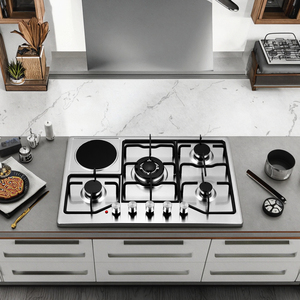 Fabricante Estufa de <span class=keywords><strong>gas</strong></span> Cocina de inducción eléctrica de acero inoxidable de 5 quemadores <span class=keywords><strong>y</strong></span> estufa de <span class=keywords><strong>gas</strong></span> - Product Image 6