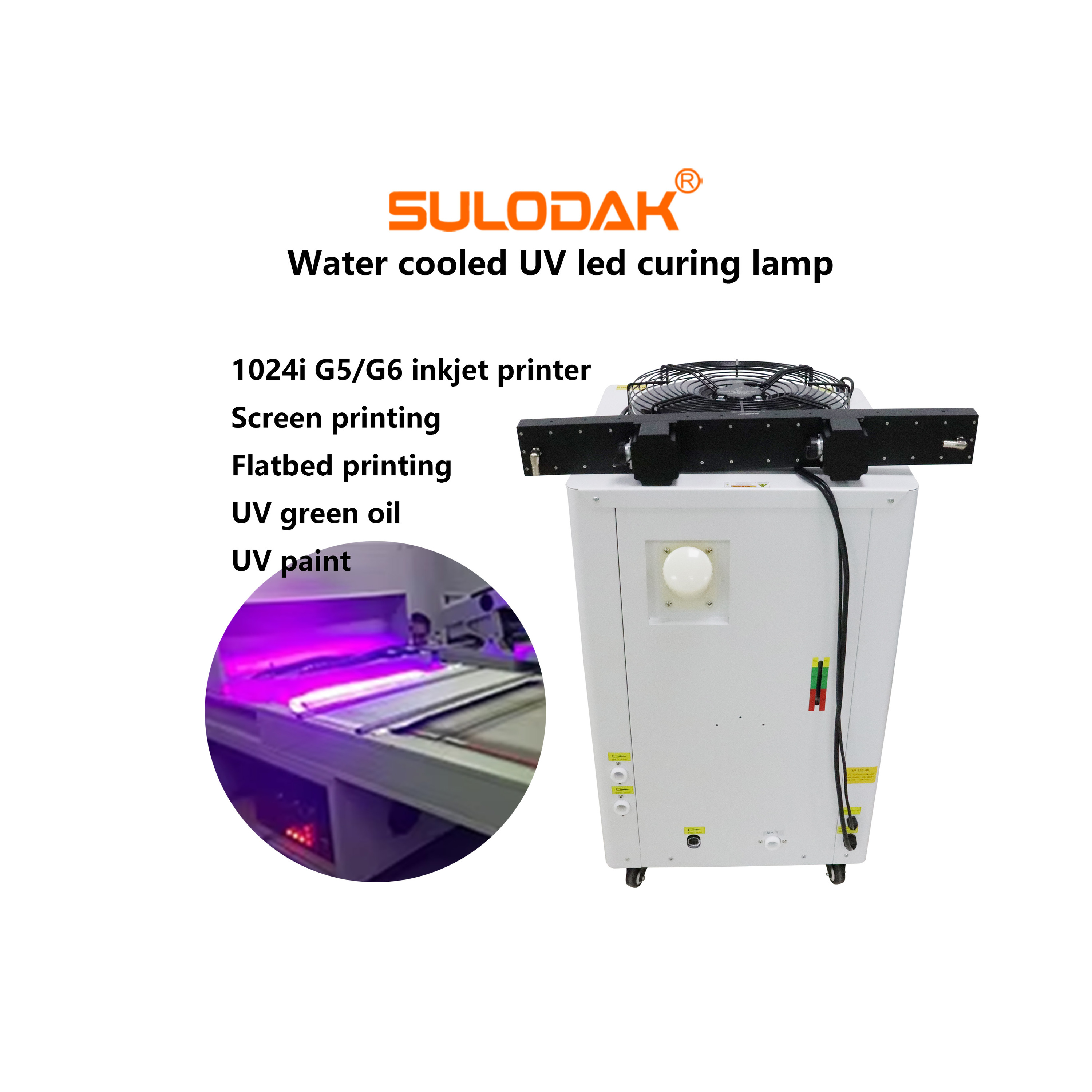 65530 mm UV LED Lamp Curing System for 1024i G5/G6 Paint Curing