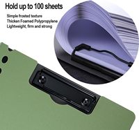 Porte-documents pliable durable A4, dossier pour documents 360° °   Bloc-notes rotatif en PP avec deux clips métalliques à profil bas pour infirmières