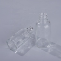Sérum classique en gros 30 ml flacon compte-gouttes en verre transparent avec couvercle en or rose pour huile essentielle