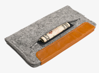 Pochette de table en feutre de cuir, Logo personnalisé, porte-monnaie pour téléphone portable, porte-documents, mallette, sac de boîte