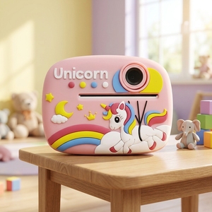Dinozor Tasarımlı Çocuk Kamerası Anında Baskı 1080P HD Çift Lensli Selfie Dijital Kamera Erkek Çocuklar İçin Doğum Günü Oyunları - Product Image 3
