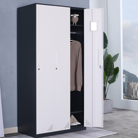 Armoire casier en acier simple 4 portes armoire de rangement en acier vestiaire casier en métal salle de sport armoire verticale casier