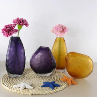 Vase en verre très vendu, vase en verre coloré nordique, vase à fleurs de luxe, décoration