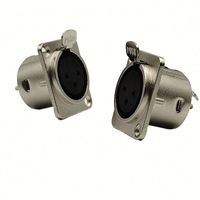 Conector XLR hembra de 3 pines para montaje en panel de pared, conector XLR de 3 vías, toma hembra XLR de 3 pines, toma hembra XLR para montaje en panel