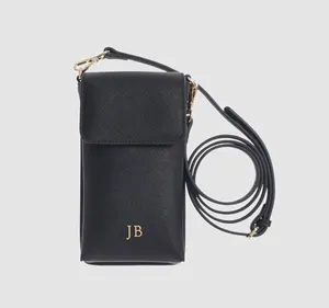 Portable leather cell phone bag cross body mobile phone bags cases phone holder