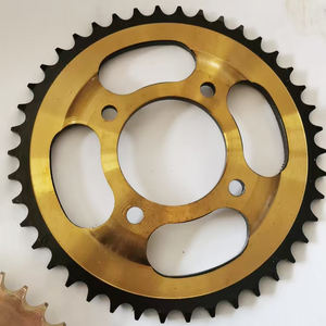 Catena a Rulli per Moto 428-45T 38T <span class=keywords><strong>15T</strong></span> per Trasmissione Moto CG125, Acciaio 45, Diametro Foro 10mm, Standard ISO - Product Image 1