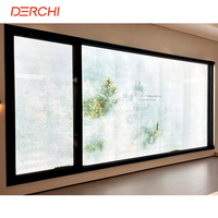 DERCHI NFRC American Hurricane Impact Aluminio Imagen fija Ventanas Doble acristalamiento Vista panorámica Aluminio Ventanas correderas
