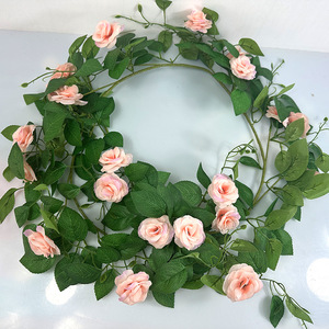 Guirnaldas de Rosas Artificiales de Ratán Francés de 180 cm de Altura, Simulación Realista, Decoraciones para Bodas, Accesorios para Interiores y Exteriores del Hogar - Product Image 6
