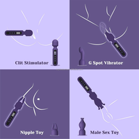 Vibrateur baguette OEM, kits de jouets sexuels pour couples adultes avec stimulateur clitoridien, point G, gland, et masseur réaliste en forme de dildo, personnalisable