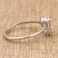 Sterling Silber 5*7/6*8/7*9/7*10/8*10mm Halb montage ring Leerer Rahmen Rohlinge in stellung S925 Basis ohne Mittels tein für DIY Inlay