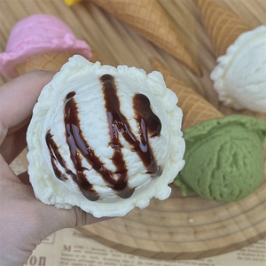 Modelo de Cono de Helado Simulado de 6.3 Pulgadas, Material Plástico PVC, Carrito de Helados con Soporte, para Gelato, Helado en Cubeta, Salsas y Alimentos - Product Image 4