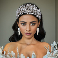 YouLaPan Accessoires de mariage tendance, bandeaux de mariée, bandeaux pour femmes entièrement sertis de diamants, accessoires de cheveux pour mariée et demoiselles d'honneur HP588