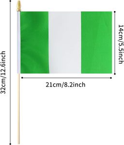 Bandierina Portatile Nigeriana - Per Feste e Celebrazioni Nazionali, Asta <span class=keywords><strong>Non</strong></span> Inclusa, 100% Poliestere - Product Image 3