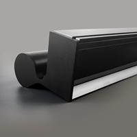 Nouvelle lumière minimaliste pour main courante d'escalier, lumière murale latérale, éclairage supérieur et inférieur, lumière circulaire exposée, lumière linéaire
