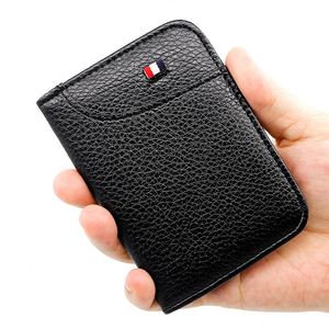 Nouveau porte-cartes de crédit pour homme en cuir PU ultra fin et grande capacité - Product Image 1