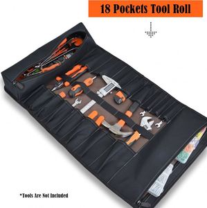 Muestra gratuita: Organizador de almacenamiento portátil enrollable de alta calidad y multifunción para el asiento trasero del coche, con múltiples bolsillos, 47*28.5CM, 900D - Product Image 4