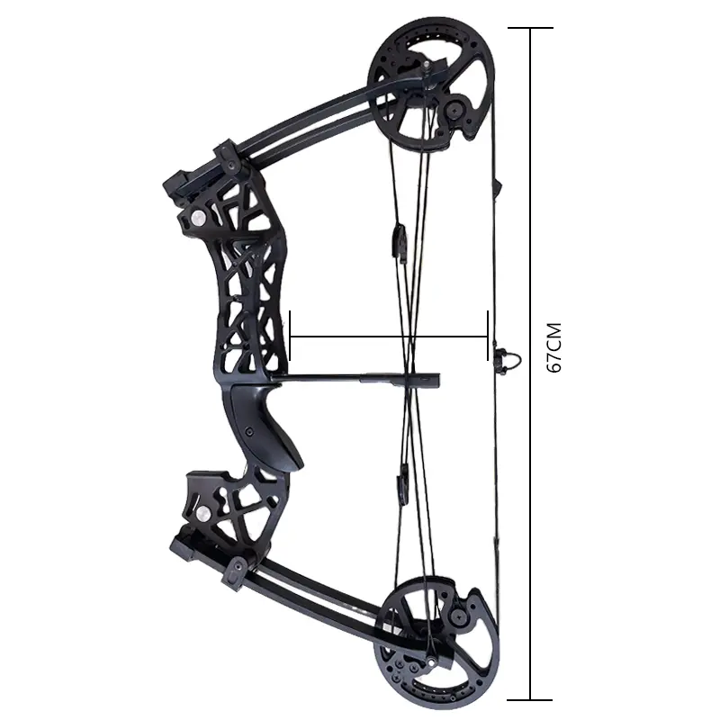 New Design 67cm Shooting Hunting Supplies Magnalium Material Archery Compound Bow For Sale