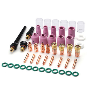 Antorcha de soldadura TIG WP17 18 26 Serie, kit de 49 piezas, chapado en cobre, con boquilla de gas y copa de vidrio para pistola de soldar - Product Image 1