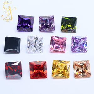 Bán buôn Đá quý nhân tạo 3x3mm 12x12mm 5A Violet màu tím Zircon đá quý vuông lỏng CZ Đá công chúa cắt Cubic Zirconia - Product Image 4