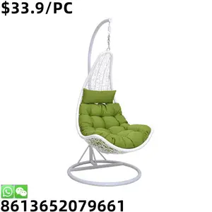 China Supplier Patio Garden Rattan Outdoor Steel Wicker Hanging Chair