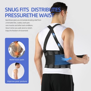 <span class=keywords><strong>Ceinture</strong></span> de soutien lombaire réglable et respirante en nylon VBOSI 2152 avec bandes antidérapantes pour la protection des épaules et du bas du dos lors des activités sportives - Product Image 2