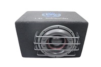 Subwoofer Activo para Auto de 10 Pulgadas con Caja de Madera y Amplificador, 1800W de Potencia Máxima, DC 12V