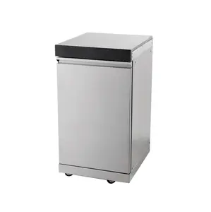 Gabinete grande de esquina de 90 grados de acero inoxidable OEM y ODM con gabinete de cocina de una sola puerta