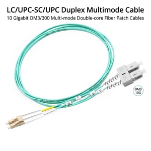 Cable de Fibra Óptica Dúplex Multimodo LC/UPC-SC/UPC, Cable de Conexión de Fibra Óptica de 10 Gigabits <span class=keywords><strong>OM3</strong></span>/<span class=keywords><strong>300</strong></span> de Doble Núcleo - Product Image 5