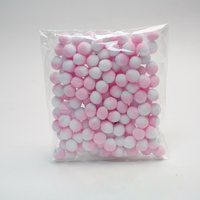 Pompons en acrylique bicolores de 2 cm, très élastiques, mini-boules de pompons douces et moelleuses pour l'artisanat DIY de la maternelle et les fournitures de décoration de cadeaux