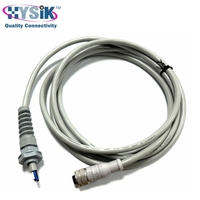 Kabel M12 Abu-abu Kustom 2 3 4 5 6 8 12 Pin Konektor Overmolded Male Female Cordset dengan Kabel Terlindung Berkode