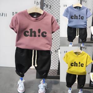 도매 아동복 여름 믹스 폴리에스터/면 세트 의류 2~12세 여아 남아 랜덤 믹스 유아복 - Product Image 2