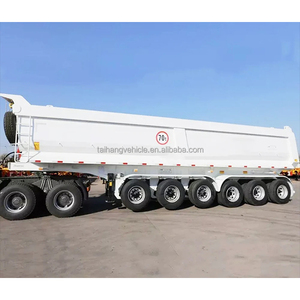 Fabrika doğrudan satış 3 4 6 akslar ağır 80 Ton 100 Ton 150 Ton yandan boşaltma devrilme yan damperli yarı kamyon römorku - Product Image 4