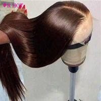 Pelucas de Cabello Humano Brasileño Remy 100% Virgen Indio, con Frente de Encaje HD Completo sin Pegamento, 13x6, al por Mayor, con Cutícula Alineada