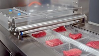 Machine d'emballage automatique de boulettes de viande, machine d'emballage sous vide thermoformante continue, ligne d'emballage sous vide continu pour viande