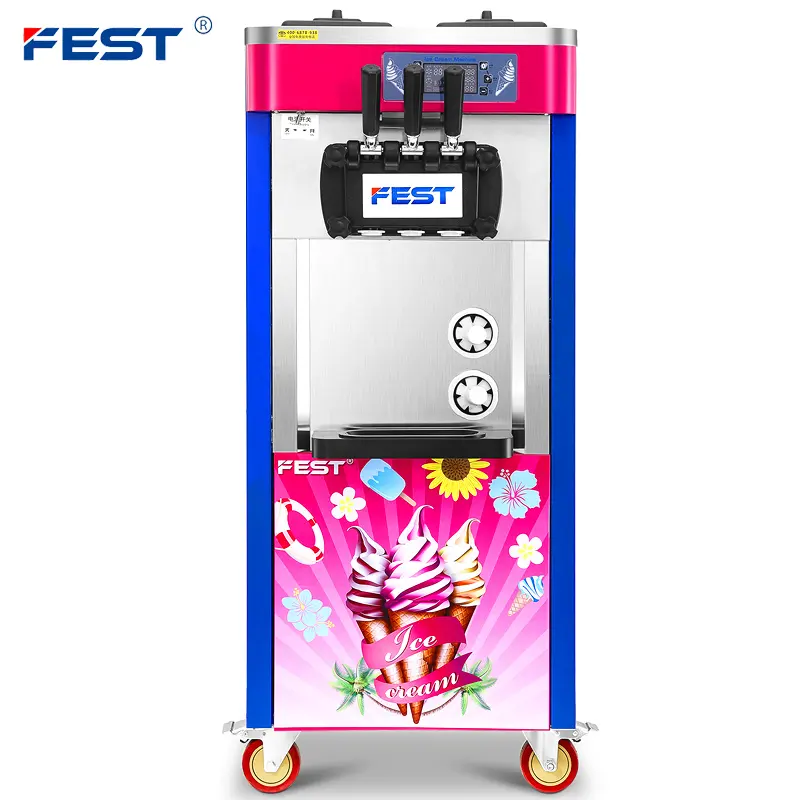 FEST 22L/H drei Geschmacks richtungen Eis ausrüstung Raumfahrer Soft eismaschine Preis Maquina Para Hacer Helados Quipitos Pops