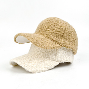 Casquette de baseball en <span class=keywords><strong>laine</strong></span> d'agneau JAC22 W6294 pour homme, chapeau chaud uni léger pour <span class=keywords><strong>femme</strong></span>, idéal pour l'extérieur - Product Image 3