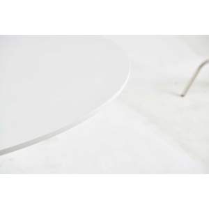 DB 42.1 <b>White</b> Mid-Century <b>Dining</b> <b>Table</b> for 4-6 MDF <b>Table</b> Top Pedestal Assembled Leisure End <b>Table</b> - Product Image 3