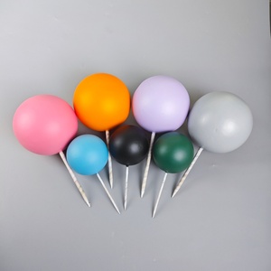 Wholesale Faux Balls Cake Topper Gold Silver Pink Blue Multicolor Ball for Happy Birthday Cake Decorating <b>Baking</b> - Product Image 2
